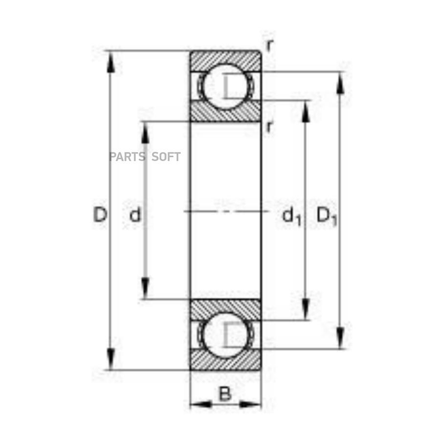 Подшипник 40/62/12, Шариковый Nsk арт. 6908-DDU NSK 6908DDU