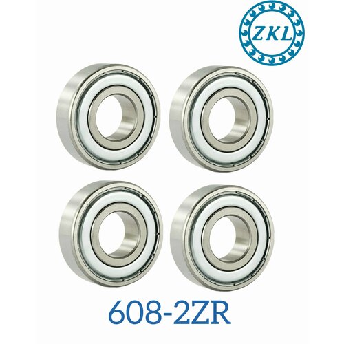 Подшипник ZKL 608-2ZR для самоката, скейтборда 4 шт. 8мм*22мм*7мм