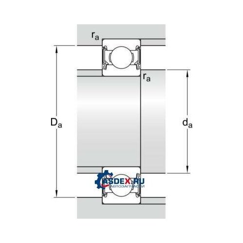 Fag.6205.2rsr.C3_подшипник Шариковый! 25x52x15 Mazda 323/626 Fag арт. 62052RSRC3