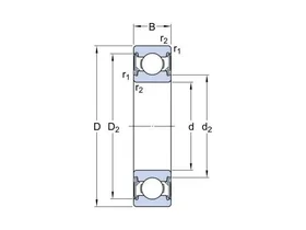 FAG 62062RSRC3 FAG.6206.2RSR.C3_подшипник шариковый! 30x62x16 \ Mazda, Nissan, Mitsubishi 1шт