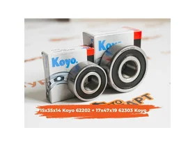 Подшипники Генератора МТЗ ЯМЗ МАЗ КАМаз 15x35x14 Koyo 62202 + 17x47x19 62303 Koyo (Ремкомплект)