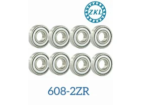 Подшипник ZKL 608-2ZR для самоката, скейтборда8 шт. 8мм*22мм*7мм